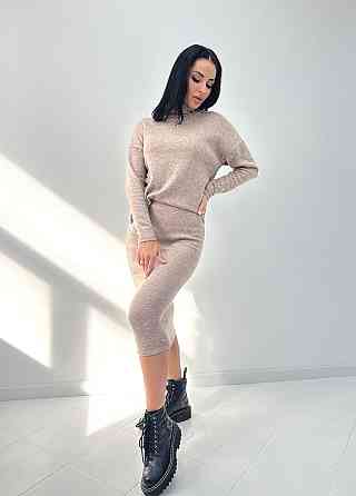 Жіночий ангоровий костюм "Valion" оптом I Батал Мокко, 50-52 Київ