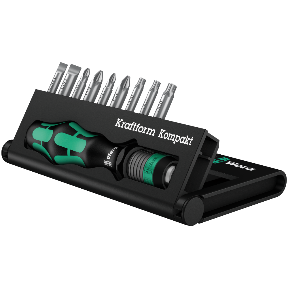 Отвертка Wera Kraftform Kompakt набор 10шт, битодержатель 1/4