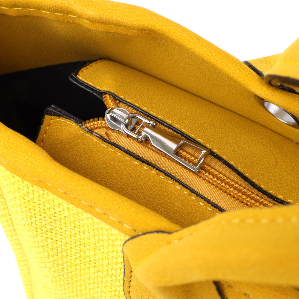 Яскрава жіноча сумка на літо з якісного текстилю Vintage sale_15135 Жовтий Київ - фото 3