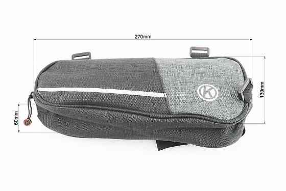 Сумка під раму, кріпл. на липучці, чорно-сіра Київ