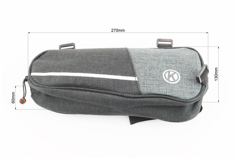 Сумка під раму, кріпл. на липучці, чорно-сіра Київ - фото 4