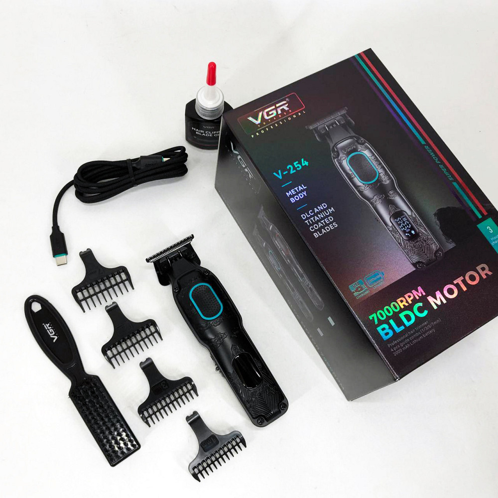 Електрична машинка для стрижки потужна VGR V-254, Професійна машинка для стрижки волосся на акумуляторі WQ-86 Івано-Франківськ - фото 2