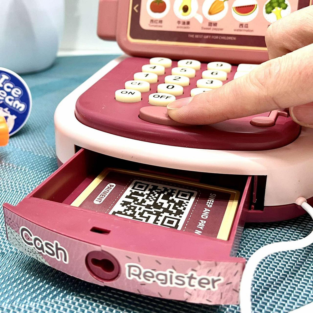 Касовий апарат дитячий зі сканером мікрофоном підсвічування звук продукти ( 6763 A) Чернігів - фото 3