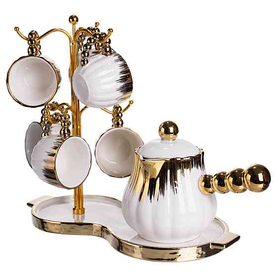 Yiwu Кавовий сервіз на підставці з туркою 450 (мл) 6 чашок по 90 (мл) подарунковий набір чашок Коломия