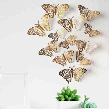 Декор метелики сріблясті - 12шт. в наборі, фольга Київ