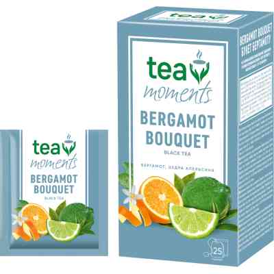 Чай Tea Moments Bergamot Bouquet черный 25х1.8 г (tm.00643) Винница