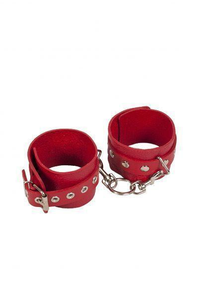 Наручники Leather Restraints Hand Cuffs, Red Sex Aura Киев - изображение 1