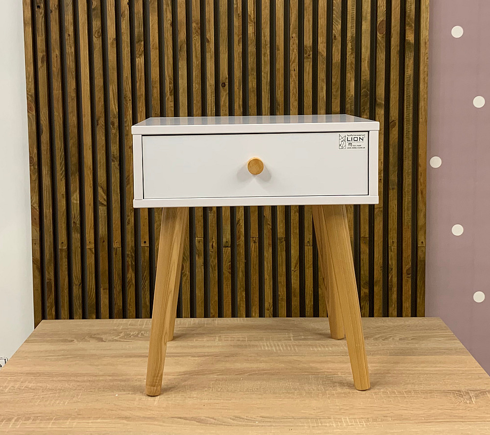 Тумба прикроватная LION Хьюге-4 Нимфея Альба (белый) (LION-041001) Днепр - изображение 5