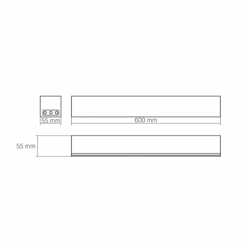 LED Світильник лінійний 24W 0,6м 5000К 220V магістральний VL-BNL02-24065B Videx Житомир - изображение 2