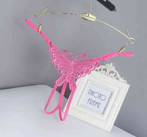 Еротичні трусики з метеликом та розрізом малинові унісекс - розмір універсальний, (на резинці) Київ