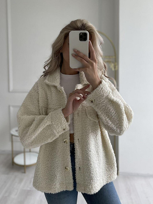 Женская теплая рубашка из мягкой овчины Тедди Одесса - изображение 11