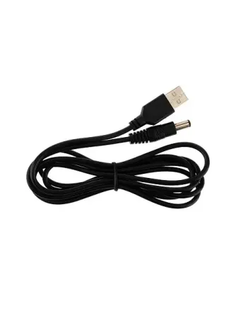 Шнур штекер USB A - штекер живлення 2,5/5,5мм, 1м, чорний Полтава