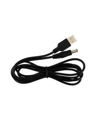 Шнур штекер USB A - штекер живлення 2,5/5,5мм, 1м, чорний Полтава - фото 1