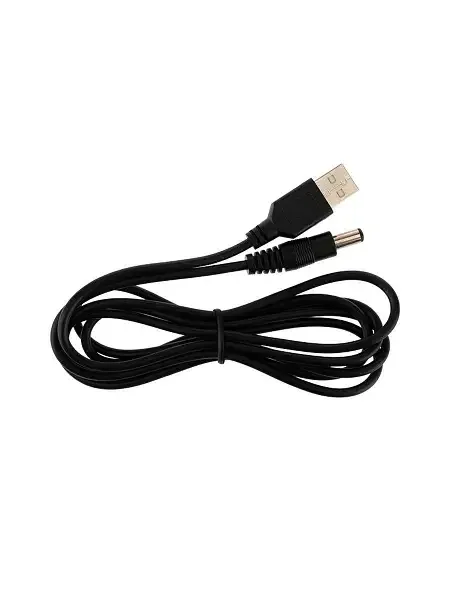 Шнур штекер USB A - штекер живлення 2,5/5,5мм, 1м, чорний Полтава - изображение 1