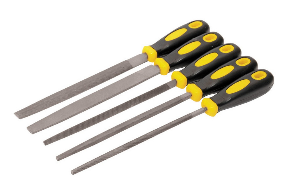 Напилки по металу MASTERTOOL 200 мм набір 5 шт плоский/круглий/тригранний/напівкруглий/квадратний 06-0250 Коломыя - изображение 3