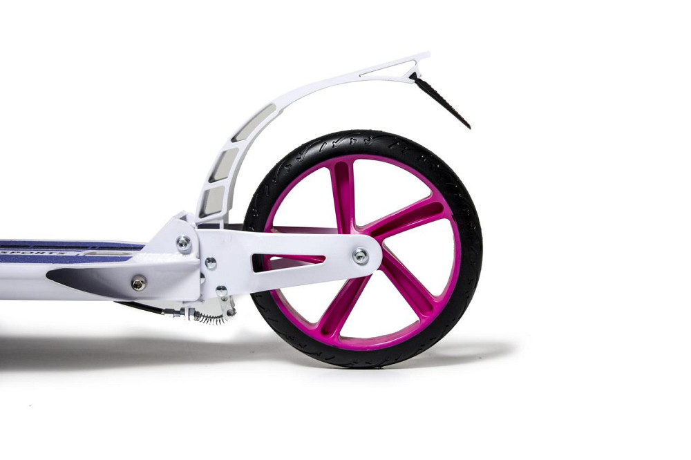 Складаний двоколісний самокат Scale Sports SS-10 з ручним гальмом. 2 амортизатори. Білий Одеса - фото 6