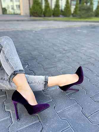 Туфлі жіночі LENA MELIANI фіолетовий оксамит каблук 11.5 см 35р. 36р. (F905-M91) Коломыя