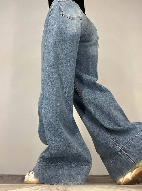 Джинси жіночі Its Basic 3717-31 PALAZZO jeans вільні палаццо широкі кльош стрілка довгі світло сині , світло-синій, 34, 34, 68 см, 98 см Київ - фото 13