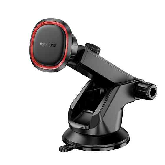 Автотримач для телефона BOROFONE BH125 Roman magnetic car holder (center console) Black and Red Киев