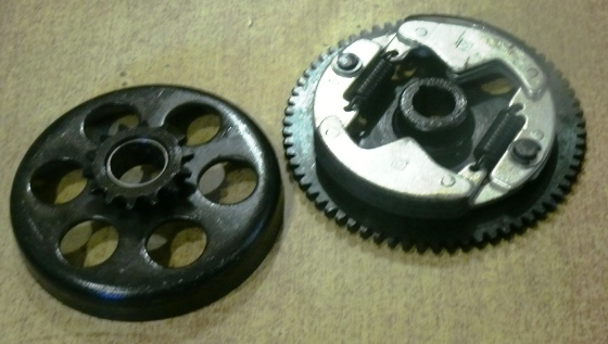 Варіатор у зборі зчеплення на скутер Tb-60 ланцюговий Мукачево