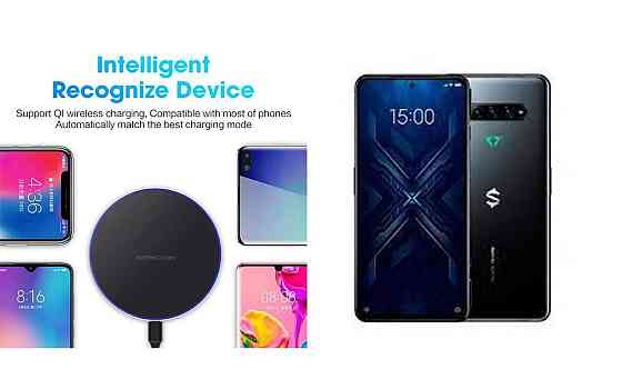 Бездротовий зарядний пристрій Copper до 30W для Samsung Galaxy S10, S10 Plus, S10е, USB-C, LED Київ