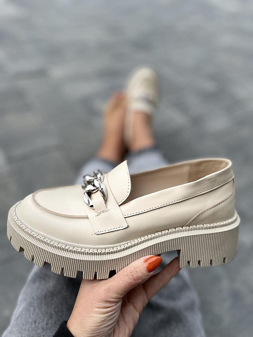 GREMMY Туфлі жіночі GREMMY 200/1 сереб.цепь бежеві (весна-осінь, шкіра натуральна) (4804) лише Коломия - фото 2