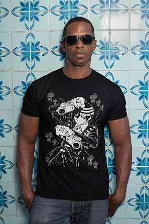 Футболка для хлопчика з аніме принтом Деатх Кід Соул Еатер оверсайз (зріст від 165 до 180) Чорний AnimeJ0205m Дніпро