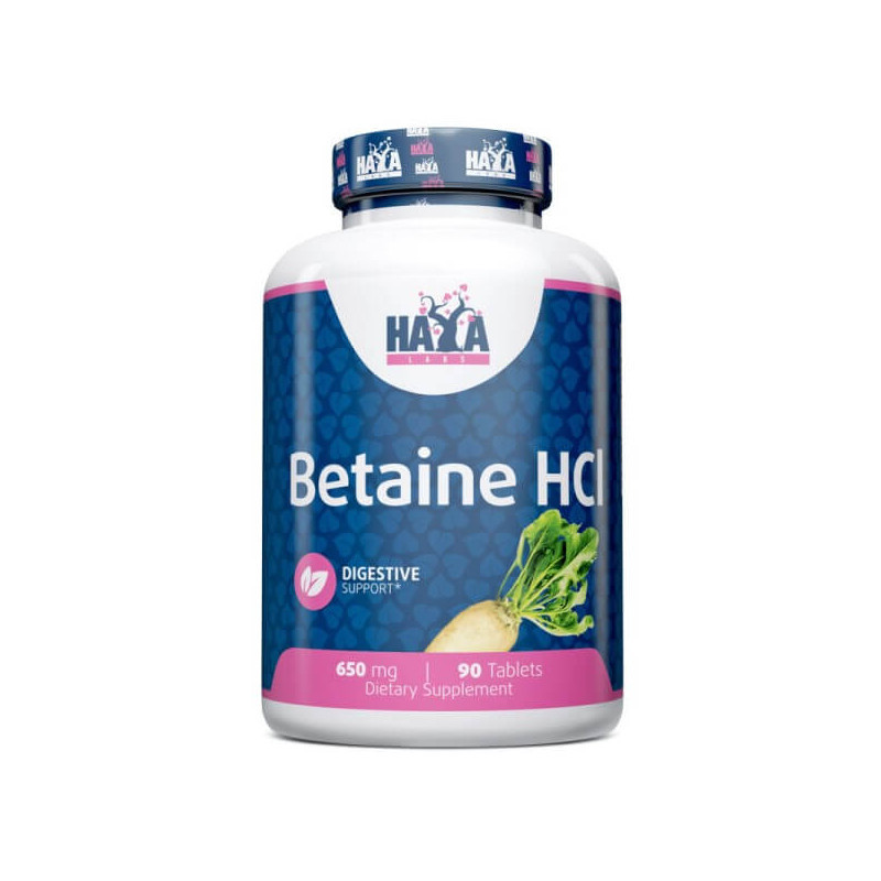 Бетаїн гідрохлорид Haya Labs Betaine HCL 650mg 90 Tabs Луцьк - фото 1