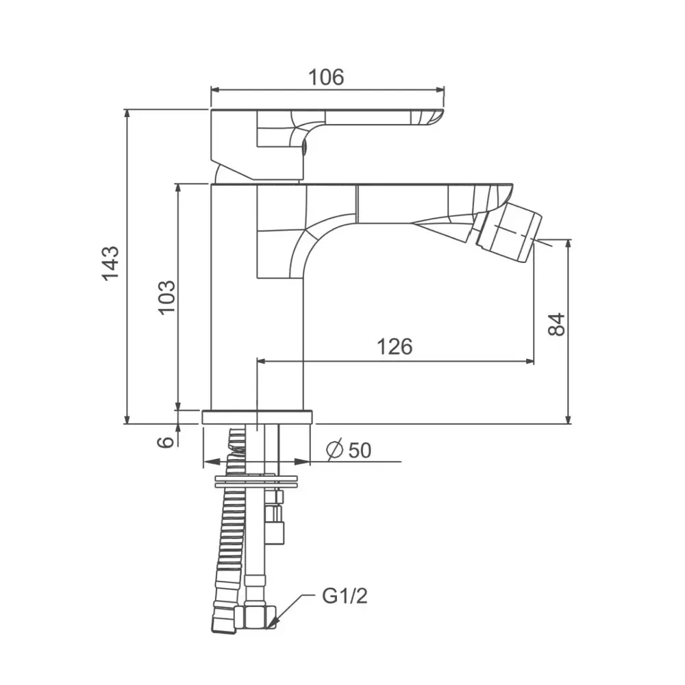 Смеситель для биде GAPPO G5048 белый/хром Київ - фото 4