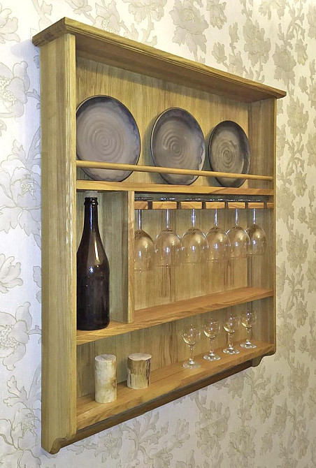 Полиця для келихів "Хенвіл" сієна Миколаїв - фото 1