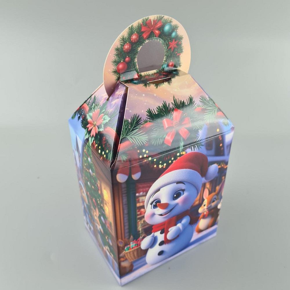 Новогодняя подарочная картонная упаковка для конфет (700грм) №232 