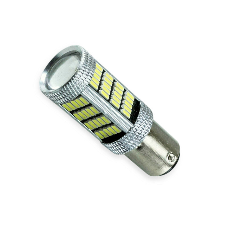 Автолампа светодиодная А 12-21 5 WHITE 92 SMD 4014 с линзой Мукачево - изображение 1