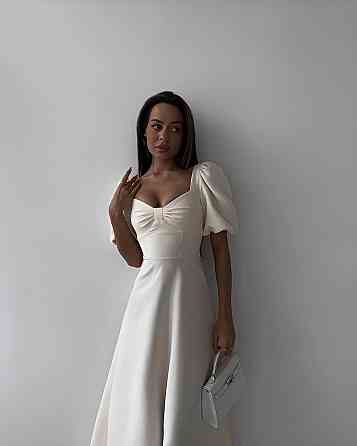 Жіноча романтична приталена міді сукня костюмка Одеса