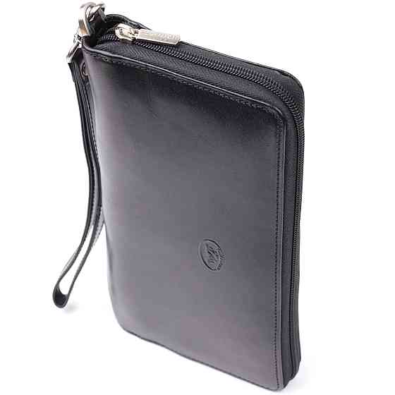 Мужской клатч на одно отделение из гладкой натуральной кожи Tony Perotti 20860_1 (9770 nero) Черный Киев