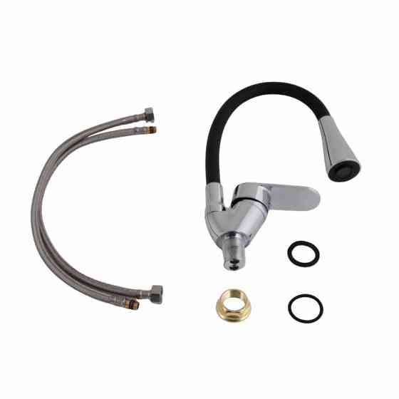 Змішувач для кухні з гнучким виливом Lidz Tani 008F3 (k40) LDTAN008F3BCR39484 BCR чорний/хром Київ