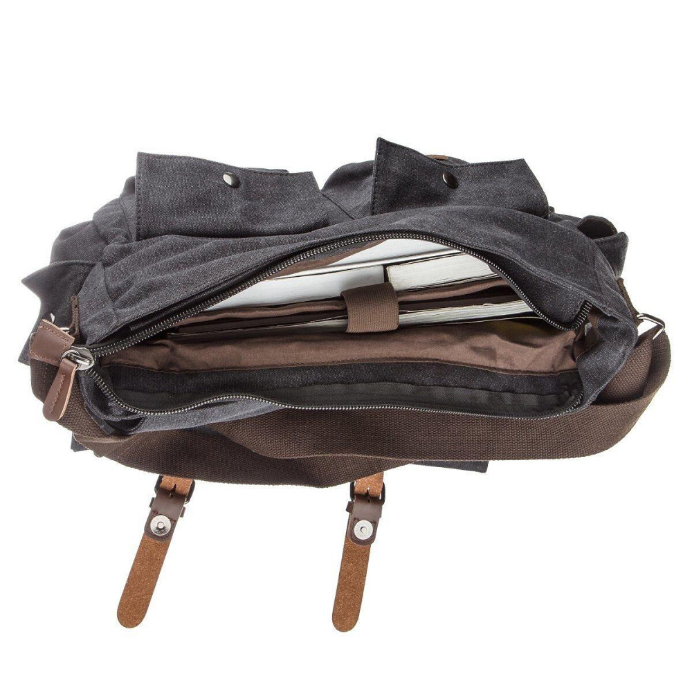 Сумка на плече текстильна Чорна (Vintage) Київ - фото 3