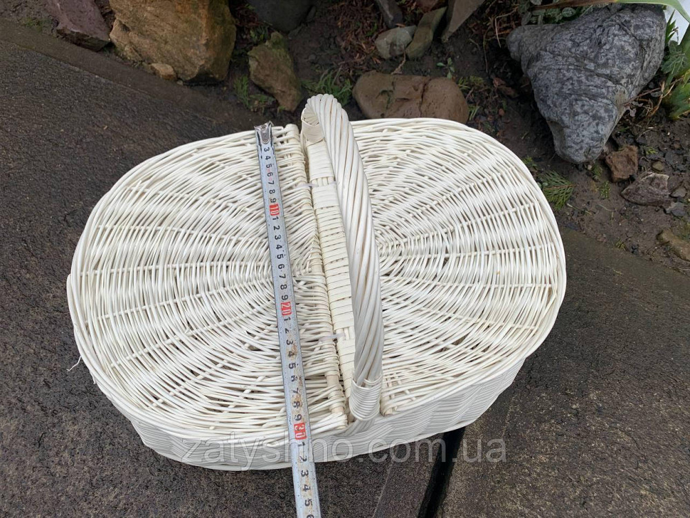 Корзина с крышкой, белая и коричневая Киев - изображение 5