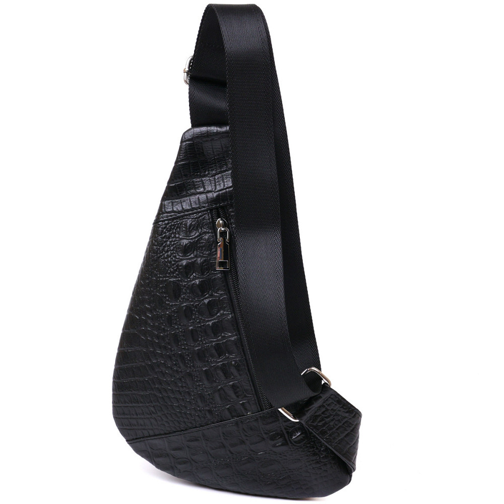 Мужская сумка из натуральной кожи через плечо Черный (Vintage) Киев - изображение 6