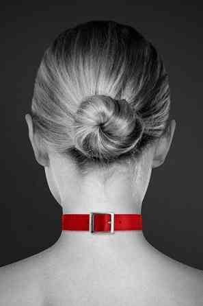Чокер з кільцем для повідця Bijoux Pour Toi - FETISH Red, екошкіра Sex Aura Київ