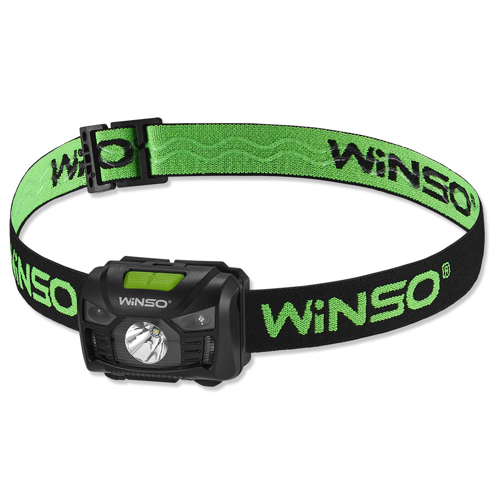 Фонарь налобный Winso 150Lm, 3W LED, 1200mAh с сенсором белый/красный Львов - изображение 1