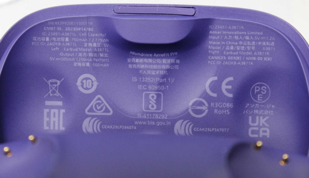 Навушники TWS Anker Soundcore Aerofit Pro Purple. Київ - фото 1