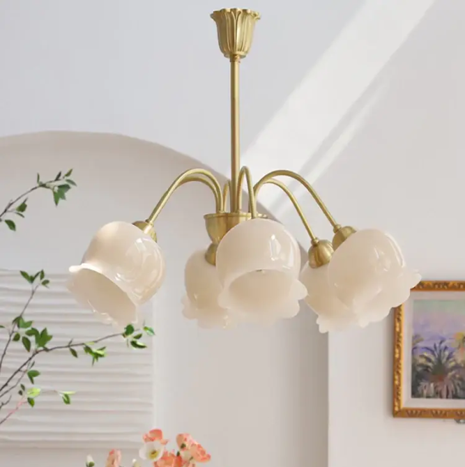 Светодиодная люстра Ландыш 5004 (Золотая) на 6 плафонов Винница - изображение 7