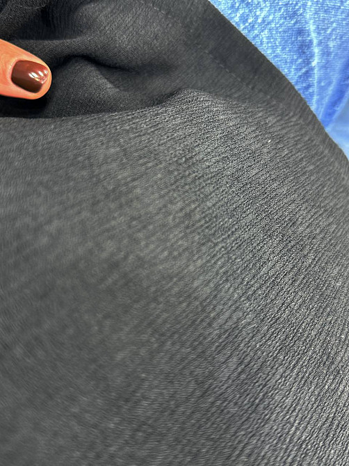 Блузка жіноча 1005 жатка з розрізами широка 3/4 рукав чорна, чорний, S Київ - фото 7