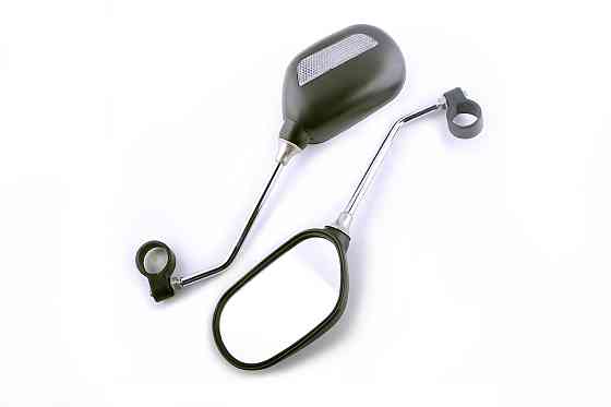 Дзеркала велосипедні овальні (чорні, ніжка хром, 2 см) Мукачево