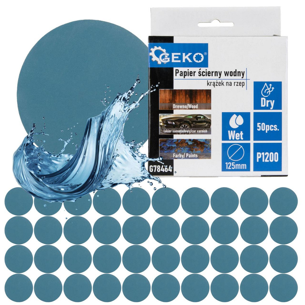Шліфувальні круги на липучку "GeKo" абразивні водостійкі Ø125мм P1200 Киев - изображение 1