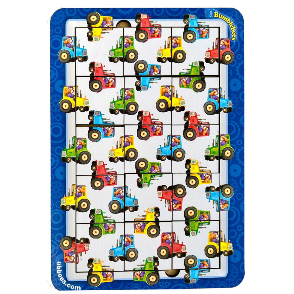 Деревянный пазл Тракторы Ubumblebees (ПСФ127) PSF127 цвет, счет и направления Винница - изображение 1
