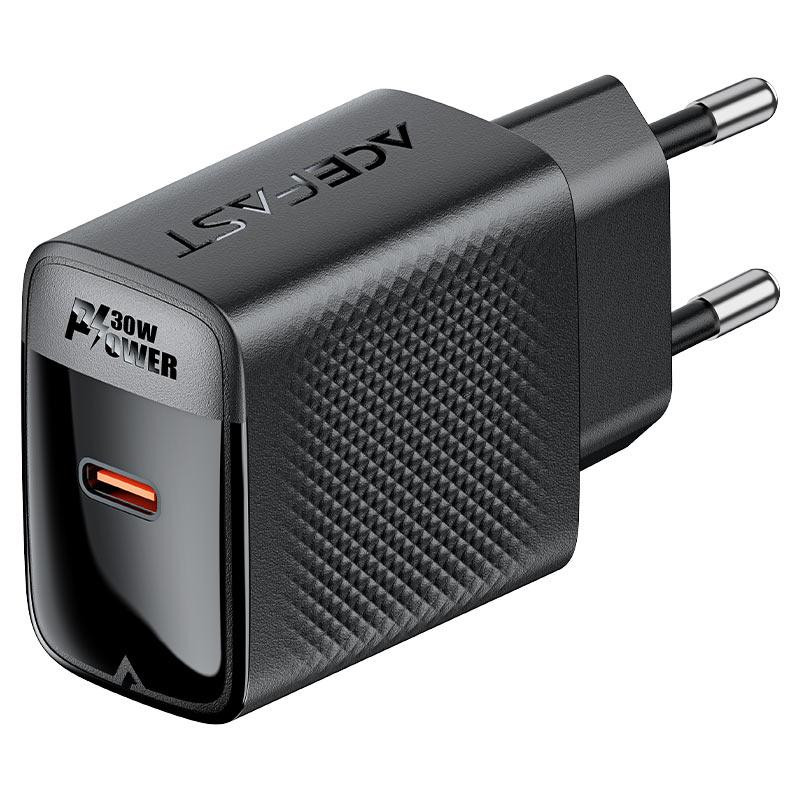 Мережевий зарядний пристрій ACEFAST A102 PD30W GaN single USB-C charger (EU) Black Одеса - фото 4