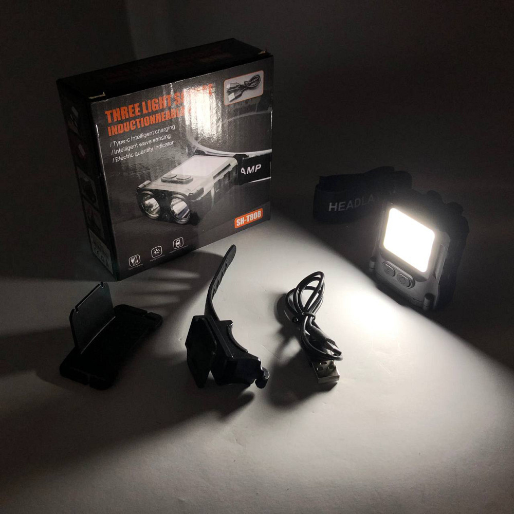 Налобный фонарь для автомеханика SH-T808-2XPE-20SMD-white/red, Налобный светильник для работы в темноте ZA-71 Львов - изображение 1