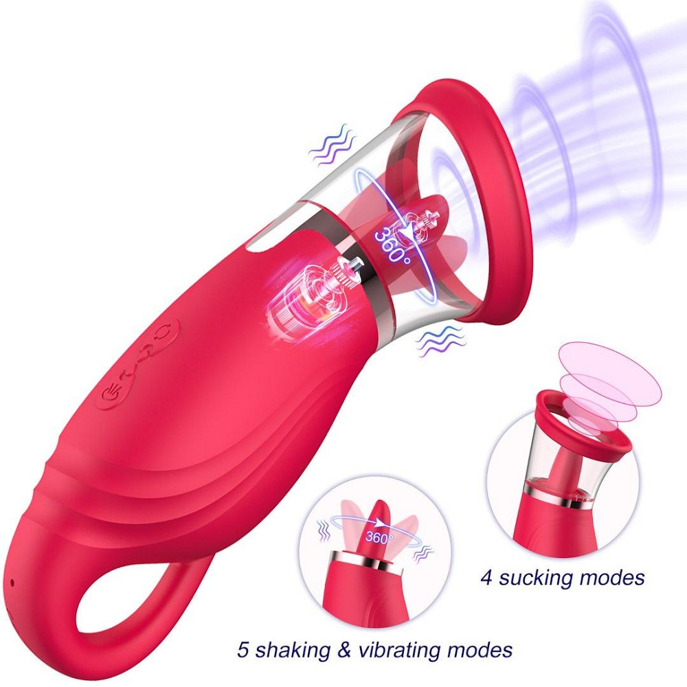 Вакуумний стимулятор з язичком - Licking Tongue Suction Vibrator Erospace Sweet Play A18 Sex Aura Київ - фото 4