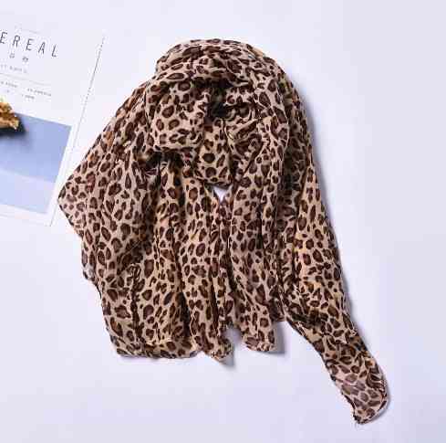 Шарф с леопардовым принтом - размер шарфа 160*55см, шифон Киев